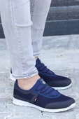 Kevın Lacivert Beyaz Rahat Taban Günlük Yürüyüş Koşu Erkek Sneaker Spor Ayakkabı KEVIN-5045 - 1