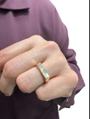 Üst Kalite Dikdörtgen İtalyan 14 Ayar Altın Yüzük thumbnail 3