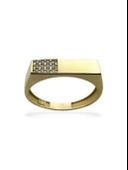 Üst Kalite Dikdörtgen İtalyan 14 Ayar Altın Yüzük thumbnail 1