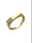 Üst Kalite Dikdörtgen İtalyan 14 Ayar Altın Yüzük thumbnail 2