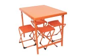 Andoutdoor French 4 Masa ve Sandalye Seti-TURUNCU - 2