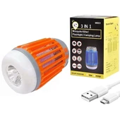 W851 Usbli Solar Sinek Öldürücü Özellikli 3ın1 Kamp Feneri thumbnail 3