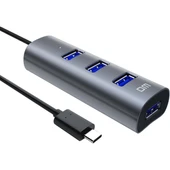 CHB010 Type-C To USB 3.0 4 Portlu Alüminyum Hub Çoklayıcı thumbnail 3