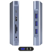 CHB055 Type-C To HDMI VGA RJ45 Ethernet 3*usb 3.0 Aux Pd Tf Sd Kart Okuyucu Dönüştürücü - 2