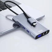 CHB055 Type-C To HDMI VGA RJ45 Ethernet 3*usb 3.0 Aux Pd Tf Sd Kart Okuyucu Dönüştürücü - 4