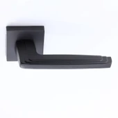 Bulut Oda Siyah Kapı Kolu Kare Rozetli Sağa Sola Uygun İç Ev Kapısı Kolları Kilitlenebilir 1 Takım thumbnail 7