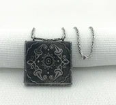 925 Ayar Güneş Simgeli Kral Zincirli Muska Kabı Kolye thumbnail 2