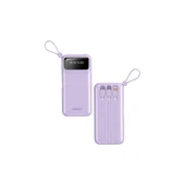 Sunix 10.000 Mah Dijital Göstergeli Kendinden Kablolu Powerbank Mor PB-120 - 1