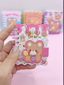 Hello Bear Cırtlı Cep Boy Sevimli Ayıcık Mini Not Defteri (7x8 cm) - Pembe - 2