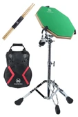 Maxword DD-239GR Pro Bateri Davul Çalışma Pedi Seti Drum Practice Pad Full Set - 1