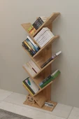 Ağaç Kitaplık Dekoratif Kitaplık Raf Düzenleyici 8 Raflı - 3