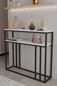 2 Raflı Metal Dresuar Raflı Lüx Dresuar Kitaplık Salon Düzenleyici 2 Raflı 100 Cm - 3