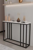 Metal Ayaklı Dresuar Dekoratif Raflı Dresuar Konsol Metal Dresuar 100 Cm - 3