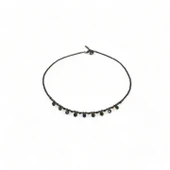 Işıltılı Armoni Opal Gri Boncuk Kolye thumbnail 1