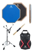 Maxword DD-239BL Pro Bateri Davul Çalışma Pedi Seti Drum Practice Pad Full Set - 2