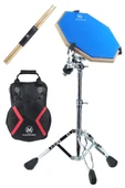 Maxword DD-239BL Pro Bateri Davul Çalışma Pedi Seti Drum Practice Pad Full Set - 1