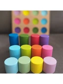 Montessori Eşleştirme Tablalı Silindirler & Eğitici Kartlar - 12 Renk thumbnail 1