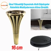 (4 ADET) İstanbul 16 cm Gold Altın Mobilya Kanepe Koltuk Tv Ünitesi Konsol Ayağı Ayak Ayakları thumbnail 2