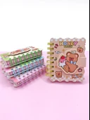 Honey Bear Cırtlı Cep Boy Sevimli Ayıcık Mini Not Defteri (7x8 cm) - Kahverengi - 1
