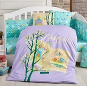 Hobby Dream Clock Lila Poplin Bebek Nevresim Takımı - 1