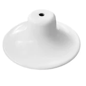 15 Adet Plastik Çanak Kulp Beyaz Düğme Tek Vidalı Mobilya Mutfak Dolap Dolabı Çekmece Kulbu Kulpları thumbnail 6