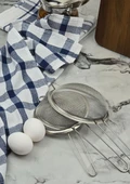 Paslanmaz Mutfak Süzgeç Seti - 3lü Sebze Makarna Süzgeci Takımı - 3 Parça, Küçük Boy - 2