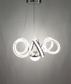LED 3 RENK BÜYÜK BOY AVİZE KROM - 1