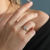 Baget Taşlı Sarkıt Modeli Gümüş Set thumbnail 6