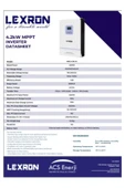 Lexron 4.2KW MPPT 90-500V PV INPUT INVERTER - 4