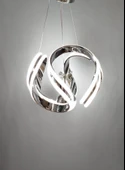 ÇİFT ŞERİTLİ MODERN LED AVİZE KROM - 3