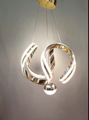 ÇİFT ŞERİTLİ MODERN LED AVİZE GOLD - 2