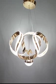 ÇİFT ŞERİTLİ MODERN LED AVİZE GOLD - 3
