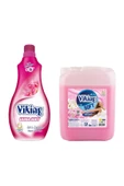 Viking Gül Zambak Soft Çamaşır Yumuşatıcı 5 lt ve Gül Zambak Ultra Soft 1400 ml 2'li Set - 1