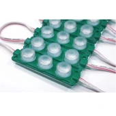 Modül 3 Led 3W Kablolu Parmak Led  5 adet Yeşil Renk - 2