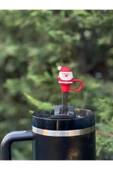Stanley Termos Uyumlu Noel Baba Aksesuar/ Yılbaşı Konseptli Pipet Koruyucu/ Pipet Kılıfı/ Pipet Tıpası thumbnail 3