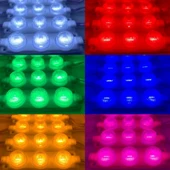 Modül 3 Led 3W Kablolu Parmak Led  5 adet Yeşil Renk - 3