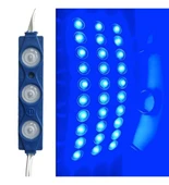 Mavi Modül Mercekli 3 Ledli Kablolu Parmak Led 12 v 5 adet - 1