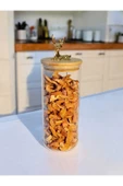 Yenigeldi (9x20 CM) 2 Adet Parlak Şeffaf Renk Geyikli Cam Saklama Kabı Geyik Başlı Y-532 - 1