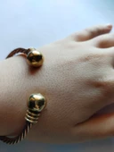 Viking Model Saf Bakır El Yapımı Bileklik Ayarlanabılır Şık Aksesuar Hediyeli - 4