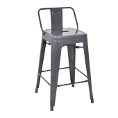 Tolix Sırtlı Yüksek Metal Tabure - 1