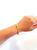 14 Ayar Hediyelik Takı Bileziği 7 mm Düz Bombe thumbnail 3