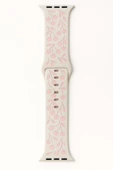 Apple Watch 42/44/45/46/49mm Kordon Kabartmalı Gonca Kiraz Silikon Kordon 2/3/4/5/6/se/7/8/9/10/ultra - 2
