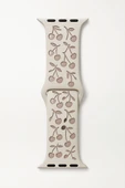 Apple Watch 42/44/45/46/49mm Kordon Kabartmalı Gonca Kiraz Silikon Kordon 2/3/4/5/6/se/7/8/9/10/ultra - 8