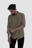 Erkek Pamuklu Relax Fit Yazlık Gömlek G5034-Haki - 3