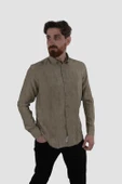 Erkek Pamuklu Relax Fit Yazlık Gömlek G5034-Haki - 1
