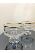 Paşabahçe Elysia Gold Dondurmalık 2'li Cam Ayaklı Kase - 1