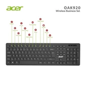 Acer OAK-920 Siyah Kablosuz Klavye 2.4Ghz Caps Lock (Smart Tv- Wifi) thumbnail 2