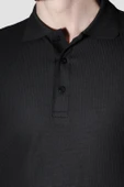GLOBAY 3229Y HSK WF POLO YAKA T-SHIRT-SİYAH - 5