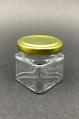 10 Adet Metal Gold Kapaklı Cam 40cc Mini Baharat Süs Saklama Kabı Kavanozu - 3