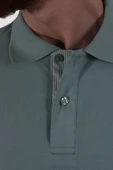 Erkek Polo Yaka Düz Pamuklu Slim Fit Tişört 3225Y-AÇIK YEŞİL - 3